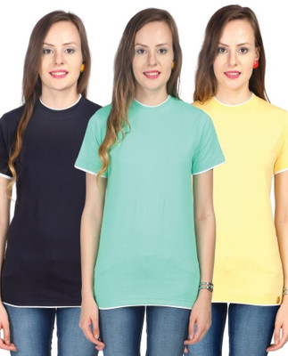 Campus Sutra Solid Women's Round Neck Dark Blue, Green, Yellow T-Shirt(Pack of 3)
Campus Sutra Solid Women's Round Neck Dark Blue, Green, Yellow T-Shirt(Pack of 3)