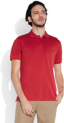 Parx Solid Men's Polo Neck Red T-Shirt
