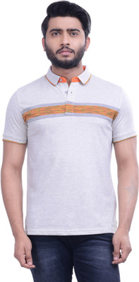 Hoffmen Self Design Men's Polo Neck Multicolor T-Shirt