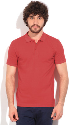 United Colors of Benetton. Solid Men's Polo Neck Red T-Shirt, M39