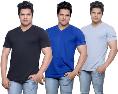 IndiWeaves Solid Men' V-neck White, Blue, Grey T-Shirt(Pack of 3, Blue;gray;white
IndiWeaves Solid Men' V-neck White, Blue, Grey T-Shirt(Pack of 3, Blue;gray;white