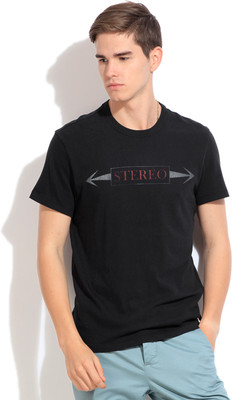 Levi's Printed Men's Round Neck Black T-Shirt