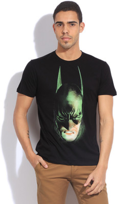 Batman Printed Men's Round Neck Black T-Shirt
