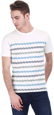 Zobello Self Design Men's Round Neck Multicolor T-Shirt, Off white blue green stripe
Zobello Self Design Men's Round Neck Multicolor T-Shirt, Off white blue green stripe