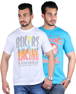 Shineway Graphic Print Men's Round Neck Multicolor T-Shirt(Pack of 2, Turquoise;white
Shineway Graphic Print Men's Round Neck Multicolor T-Shirt(Pack of 2, Turquoise;white