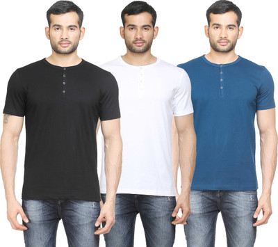 Poshuis Solid Men' Henley Black, White, Blue T-Shirt(Pack of 3, Black;blue;white
Poshuis Solid Men' Henley Black, White, Blue T-Shirt(Pack of 3, Black;blue;white