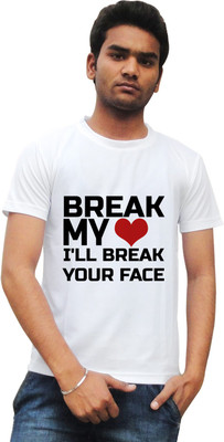 Tied Ribbons Printed Men's Round Neck White T-Shirt