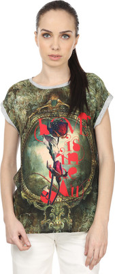 Raw Designs Printed Women' Round Neck Green, Grey T-Shirt, Lavish green;subtle grey
Raw Designs Printed Women' Round Neck Green, Grey T-Shirt, Lavish green;subtle grey