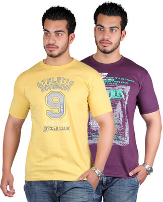Shineway Graphic Print Men's Round Neck Multicolor T-Shirt(Pack of 2, Gold;voilet
Shineway Graphic Print Men's Round Neck Multicolor T-Shirt(Pack of 2, Gold;voilet