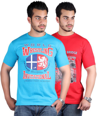 Shineway Graphic Print Men's Round Neck Multicolor T-Shirt(Pack of 2, Red;turquoise
Shineway Graphic Print Men's Round Neck Multicolor T-Shirt(Pack of 2, Red;turquoise