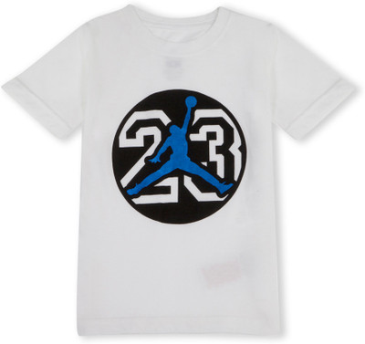 Jordan Kids Boys Printed T Shirt(White, Pack of 1, White-001