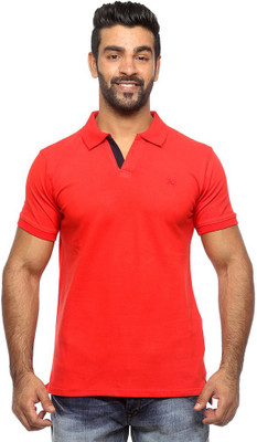 Sports 52 Wear Solid Men's Polo Neck Red T-Shirt