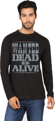 SayItLoud Graphic Print Men' Round Neck Black T-Shirt