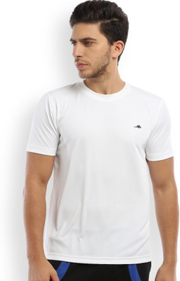 2Go Solid Men Round Neck White T-Shirt