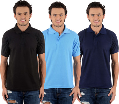 Blaze Solid Men' Polo Neck Multicolor T-Shirt(Pack of 3, Black;dark blue;sky blue
Blaze Solid Men' Polo Neck Multicolor T-Shirt(Pack of 3, Black;dark blue;sky blue