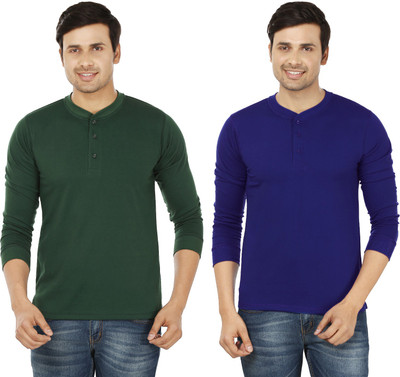 Weardo Solid Men' Henley Green, Blue T-Shirt(Pack of 2, Bottle green;royal blue
Weardo Solid Men' Henley Green, Blue T-Shirt(Pack of 2, Bottle green;royal blue