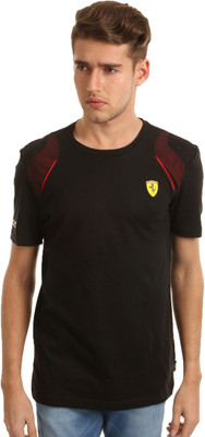 Puma Solid Men' Round Neck Black T-Shirt