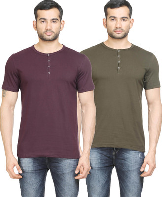 Poshuis Solid Men's Henley Dark Green, Maroon T-Shirt(Pack of 2, Dark maroon;military green
Poshuis Solid Men's Henley Dark Green, Maroon T-Shirt(Pack of 2, Dark maroon;military green