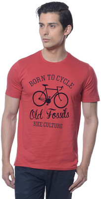 Carve Printed Men's Round Neck Red T-Shirt