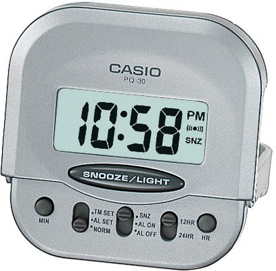 Casio Digital Silver Clock