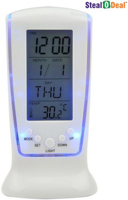 Stealodeal Digital White Clock
