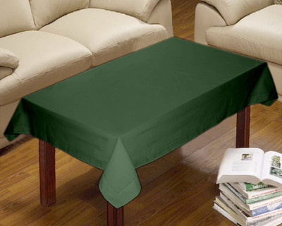 Lushomes Solid 4 Seater Table Cover(Green, Cotton)