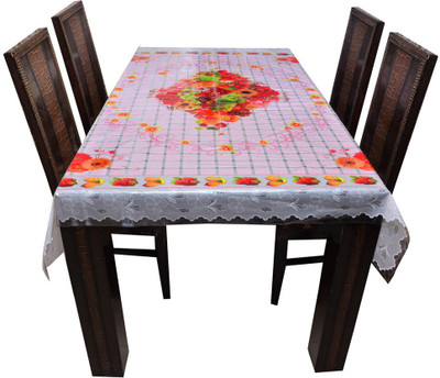 The Trendy Printed 6 Seater Table Cover(Multicolor, PVC)