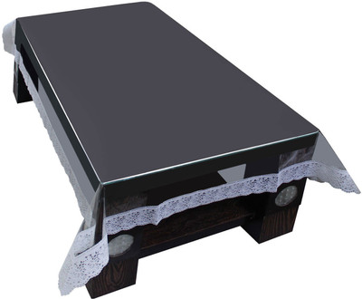 Idrape Solid 4 Seater Table Cover(Transparent, PVC)