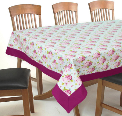 Elan Printed 6 Seater Table Cover(Multicolor, Cotton)