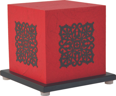 Shady Ideas Warm Glow LED Table Lamp(Red, Black)