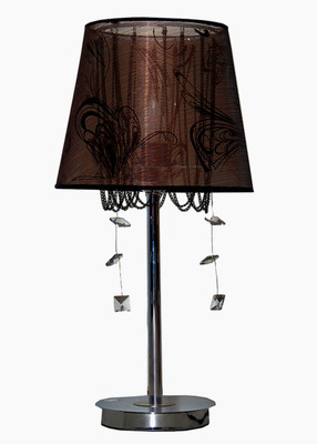 GlowRays Fabric Table Lamp(35 cm, Brown)