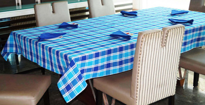 Lushomes Blue Organic Cotton Table Linen Set(Pack of 7)