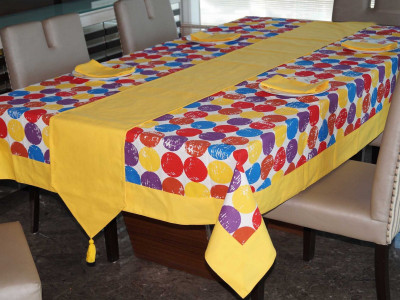 Lushomes Multicolor Organic Cotton Table Linen Set(Pack of 10)