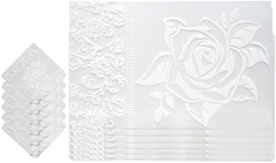 The Trendy Rectangular Pack of 12 Table Placemat(Multicolor, PVC)