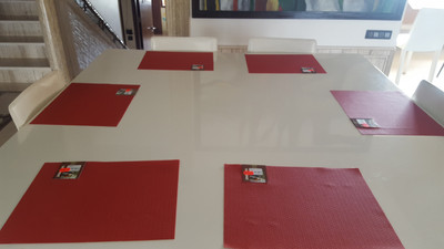 Rosenthal Rectangular Pack of 6 Table Placemat(Red, Plastic)