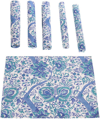 Rajrang Rectangular Pack of 6 Table Placemat(White, Blue, Cotton), Blue;white
Rajrang Rectangular Pack of 6 Table Placemat(White, Blue, Cotton), Blue;white