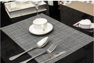 Jay Jay Rectangular Pack of 6 Table Placemat(Grey, PVC)