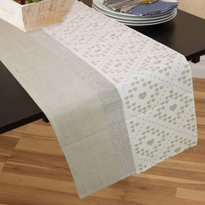 Rhome Beige 45 cm Table Runner(Cotton)