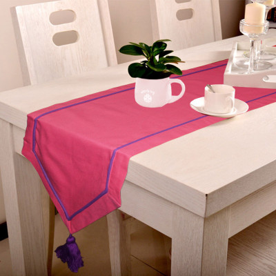 Lushomes Pink 180 cm Table Runner(Cotton)