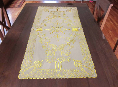 Rhome Multicolor 39 cm Table Runner(Polyester)