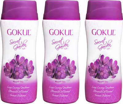 Gokul Secret Garden Talc Purple Iris (Pack of 3)(50 g)