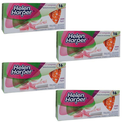 Helen Harper Medium to Heavy Flow Super Tampons(Pack of 64)