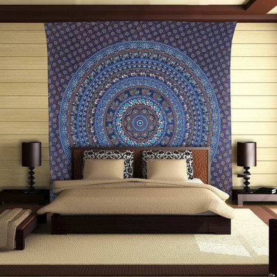 Stylo Culture Living Room Tapestry(Blue)