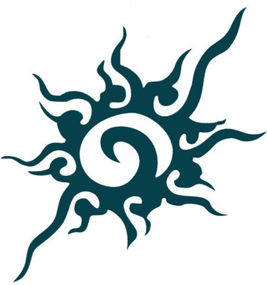 Smilendeal T2024 Sun Temp Body Tattoo - Green(Sun)