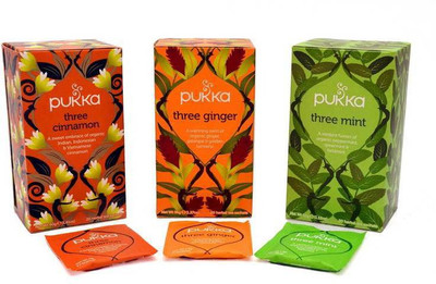 Pukka Pukka Spice Tea Combo Mint, Ginger, Cinnamon Herbal Infusion(60 g, Box)