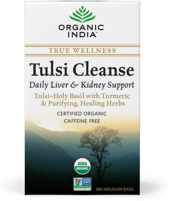 Organic India Cleanse Tea 18 Tea Bags Tulsi Herbal Infusion(18 Sachets, Box)