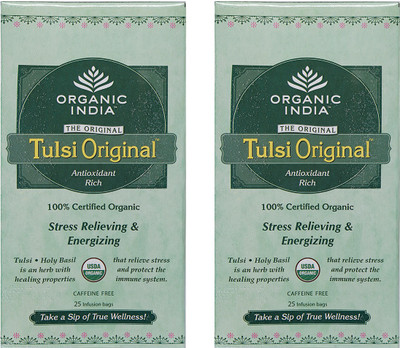 Organic India Tulsi Original 2 Packs Tulsi Tea Box(25 Sachets)