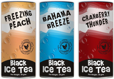 Teas of All Nations Freezing Peach, Bahama Breeze, Cranberry Thunder Peach Iced Tea(50 g, Can)