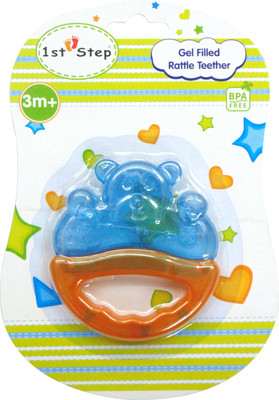 1st Step Gel Filled Rattle Teether Teether(Blue)
