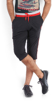 Sports 52 Wear Solid Men's Three Fourths, D.grey.